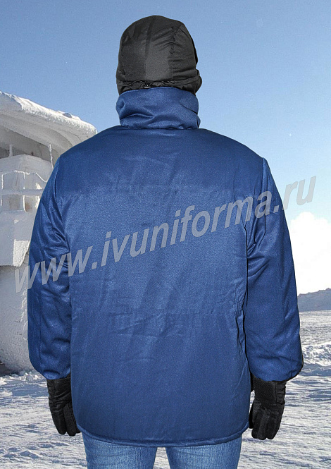Куртка зимняя ватная "Фуфайка" (синяя)